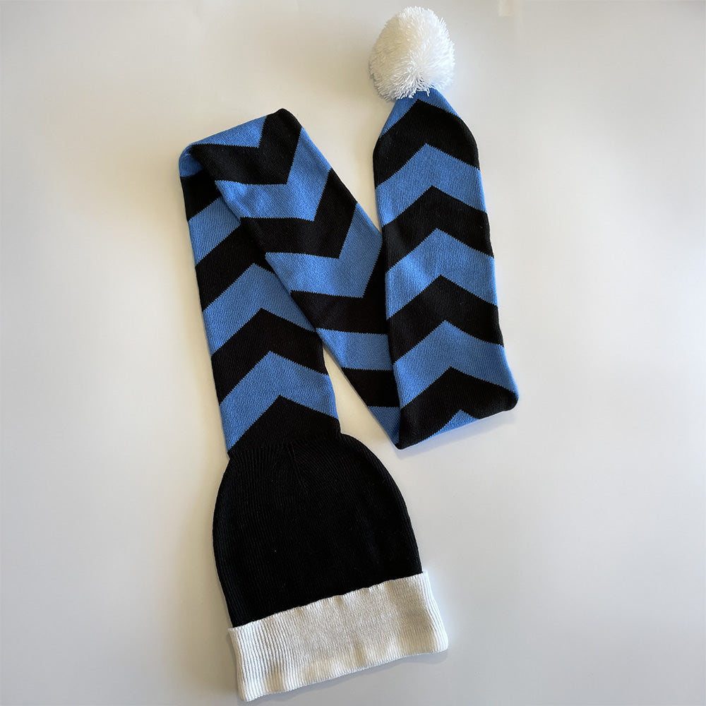 Stylish Black and Blue Arrow Knit Set – Cozy Winter Essential