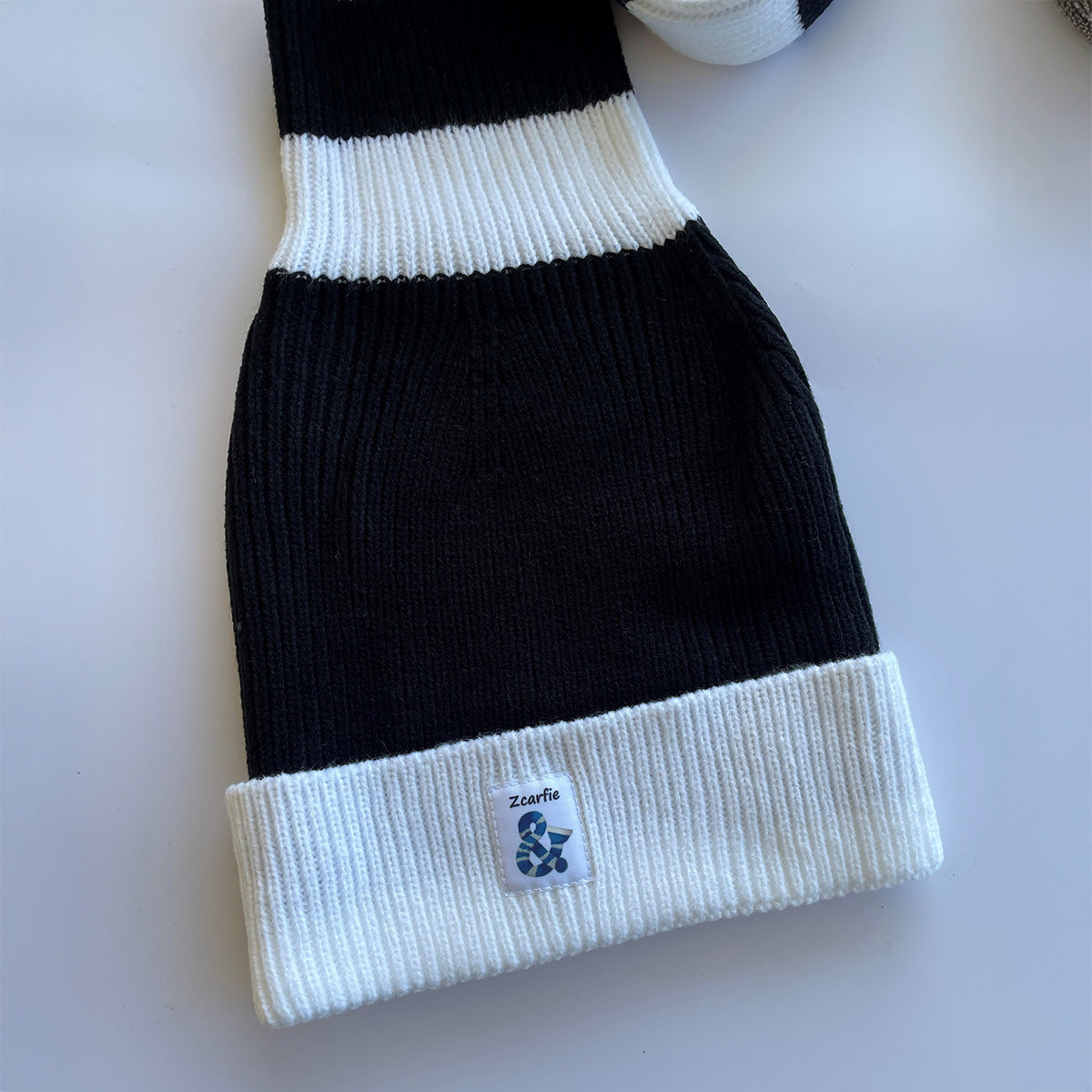 Cozy Black and White Striped Bandit - Winter Ready