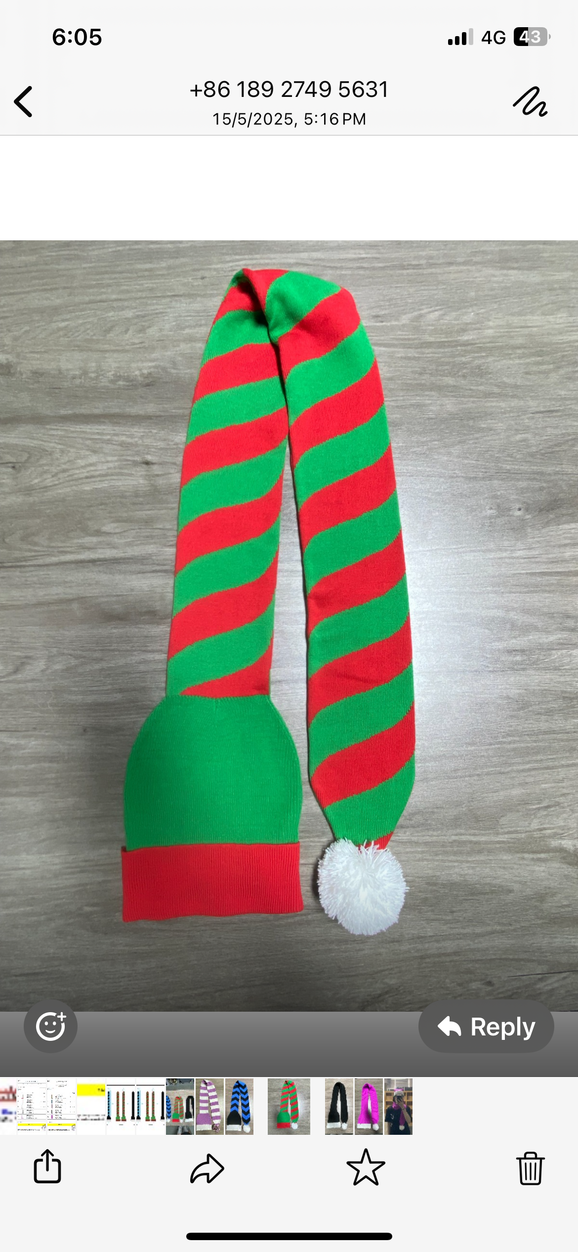 Cozy Red and Green Striped Bandit – Winter Ready