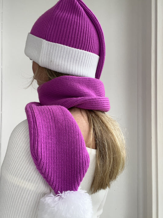 Classic Bright Pink Vogue Knit Set – Winter Fashion