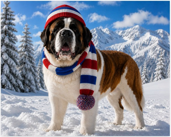Cozy Blue, Red and White Striped Bandit – Game and Winter Ready