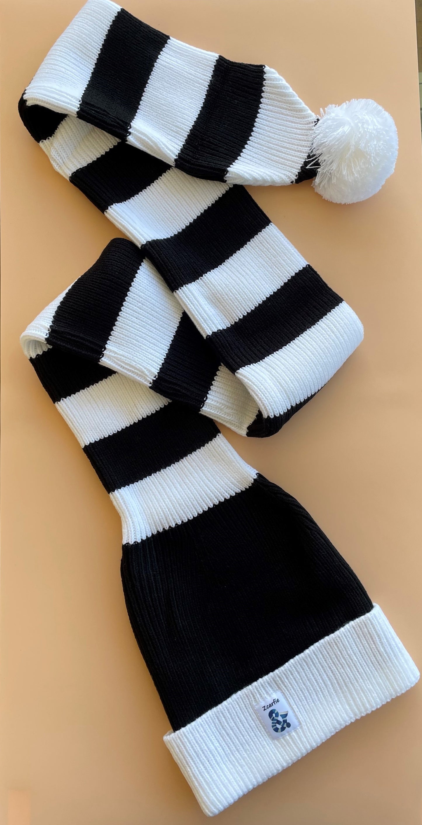 Cozy Black and White Striped Bandit - Game and Winter Ready