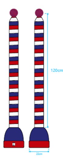 Cozy Blue, Red and White Striped Bandit – Game and Winter Ready