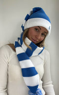Cozy Blue and White Striped Bandit - Winter Ready
