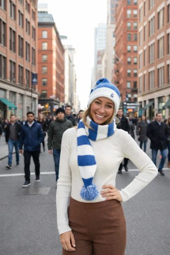Cozy Blue and White Striped Bandit - Game and Winter Ready