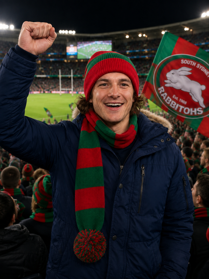 Cozy Red and Green Striped Bandit – Game and Winter Ready