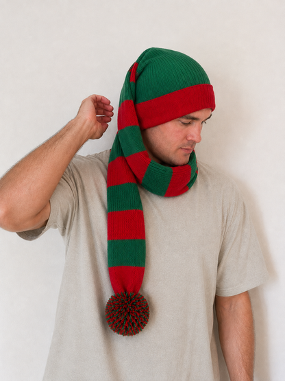 Cozy Red and Green Striped Bandit – Game and Winter Ready