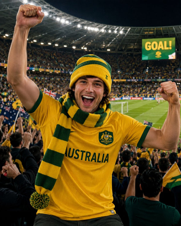 Cozy Green and Gold Striped Bandit – World Cup Ready!