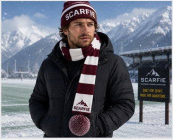 Cozy Maroon and White Striped Bandit – Game and Winter Ready