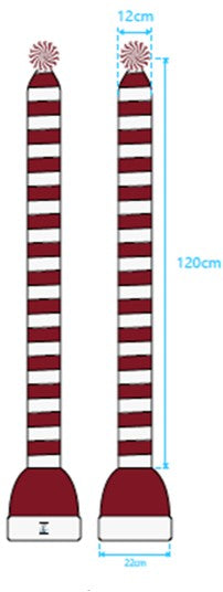 Cozy Maroon and White Striped Bandit – Winter Ready