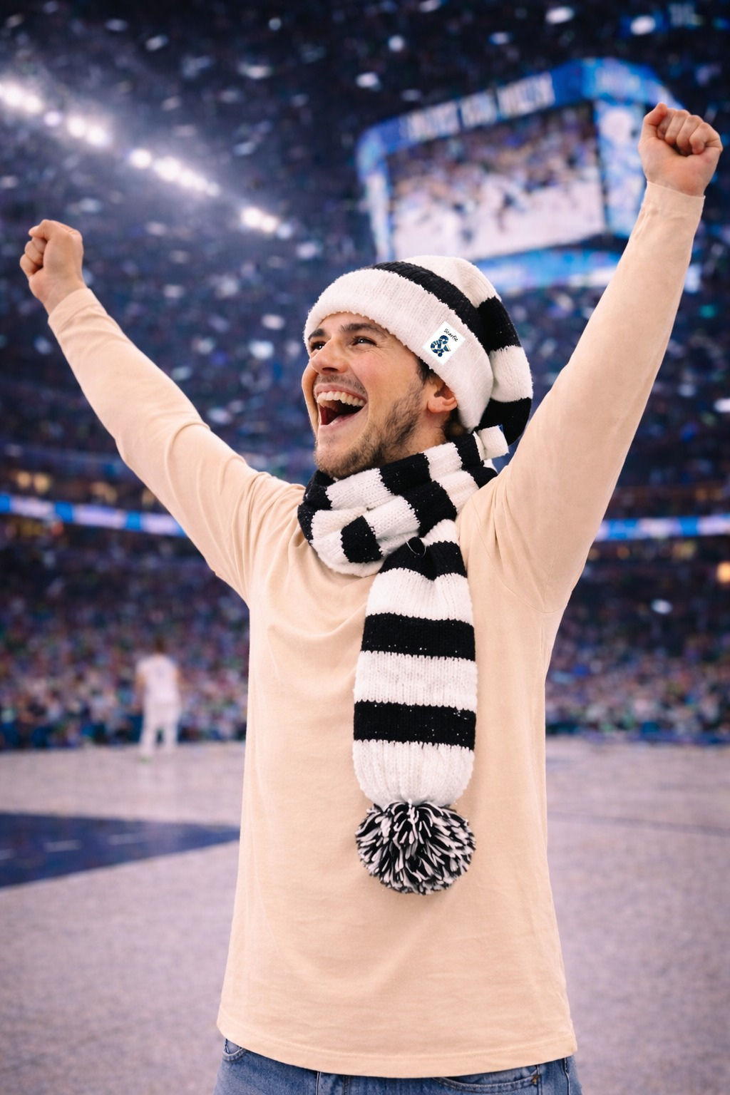 Scarfie worn by football supporters