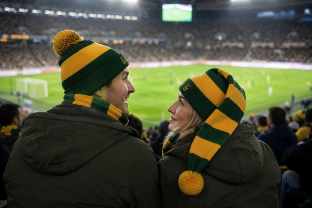 Cozy Green and Gold Striped Bandit – World Cup Ready!